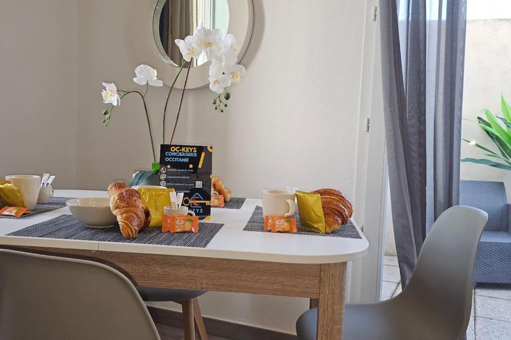 Apartmán L'Orchidee, Proche De La Gare Avec Clim Et Terrasse Narbonne Exteriér fotografie