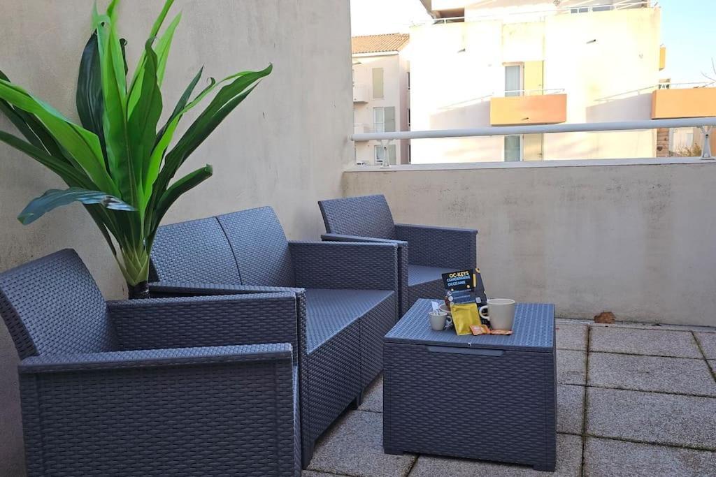 Apartmán L'Orchidee, Proche De La Gare Avec Clim Et Terrasse Narbonne Exteriér fotografie