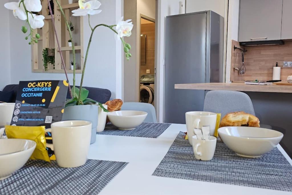 Apartmán L'Orchidee, Proche De La Gare Avec Clim Et Terrasse Narbonne Exteriér fotografie