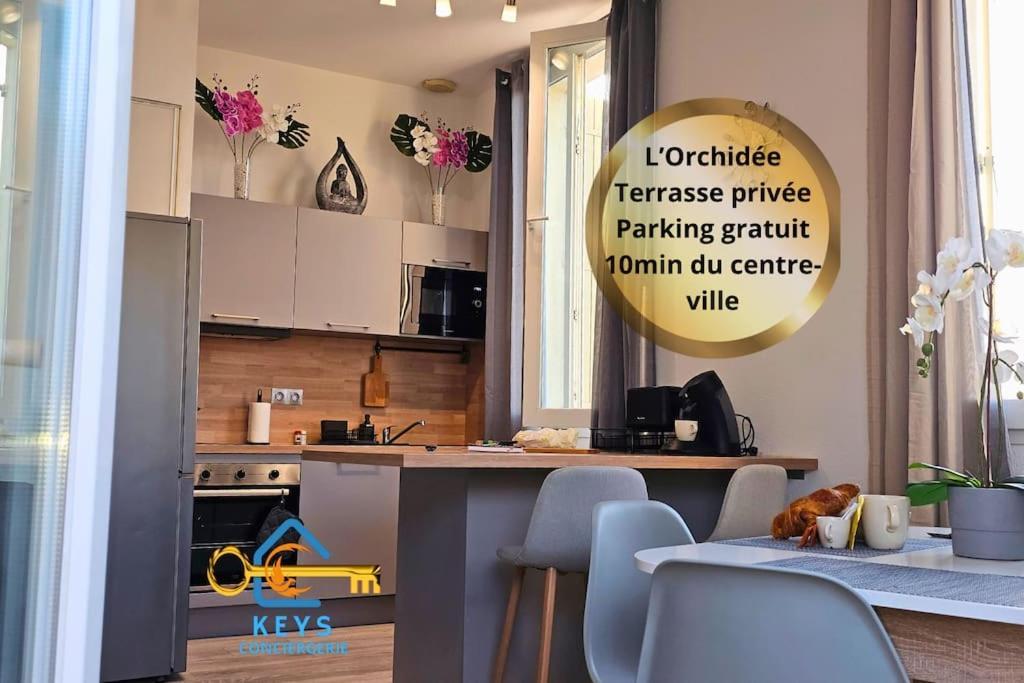 Apartmán L'Orchidee, Proche De La Gare Avec Clim Et Terrasse Narbonne Exteriér fotografie